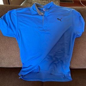 Mens M Blue Puma Polo